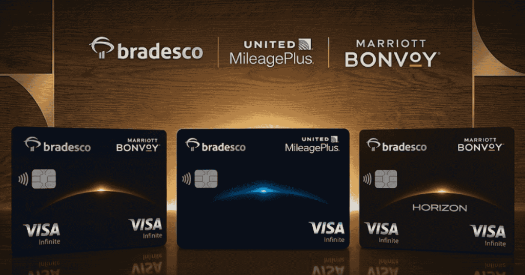 Bradesco lança cartões de crédito com United MileagePlus e Marriott Bonvoy