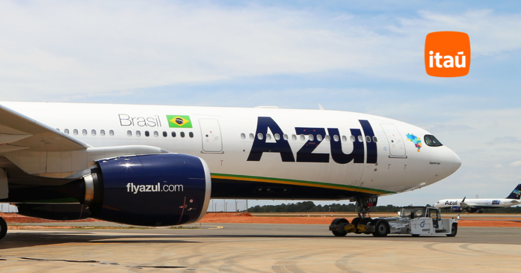 Ganhe até 120% de bônus ao transferir pontos do Itaú para o Azul Fidelidade