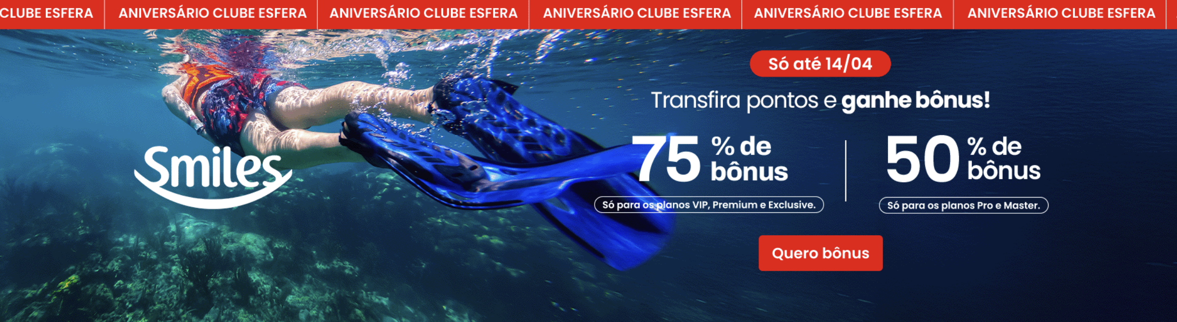 Banner promoção Esfera Smiles Bônus