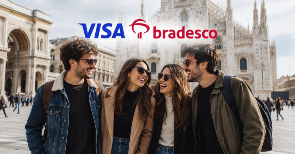 Use seu cartão Bradesco Visa e concorra a uma viagem para Milão com seus amigos!