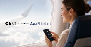 Azul oferece até 120% de bônus na transferência de pontos do C6 Bank